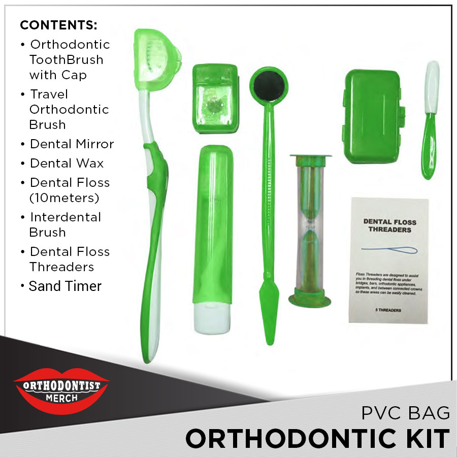 Orthodontic Kit in Clear PVC Bag with Business Card - OrthordontistMerch